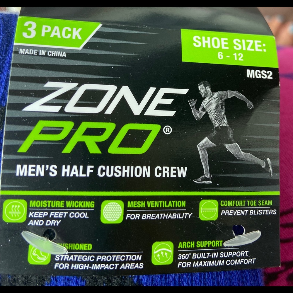 Men’s 3-Pack Half-Cushion Crew Sox